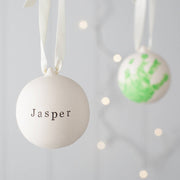 Personalised Hand Print Ceramic Bauble