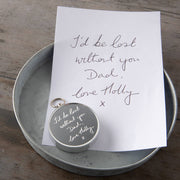 Personalised Handwriting Engraved Father's Day Compass