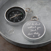 Personalised Handwriting Engraved Father's Day Compass