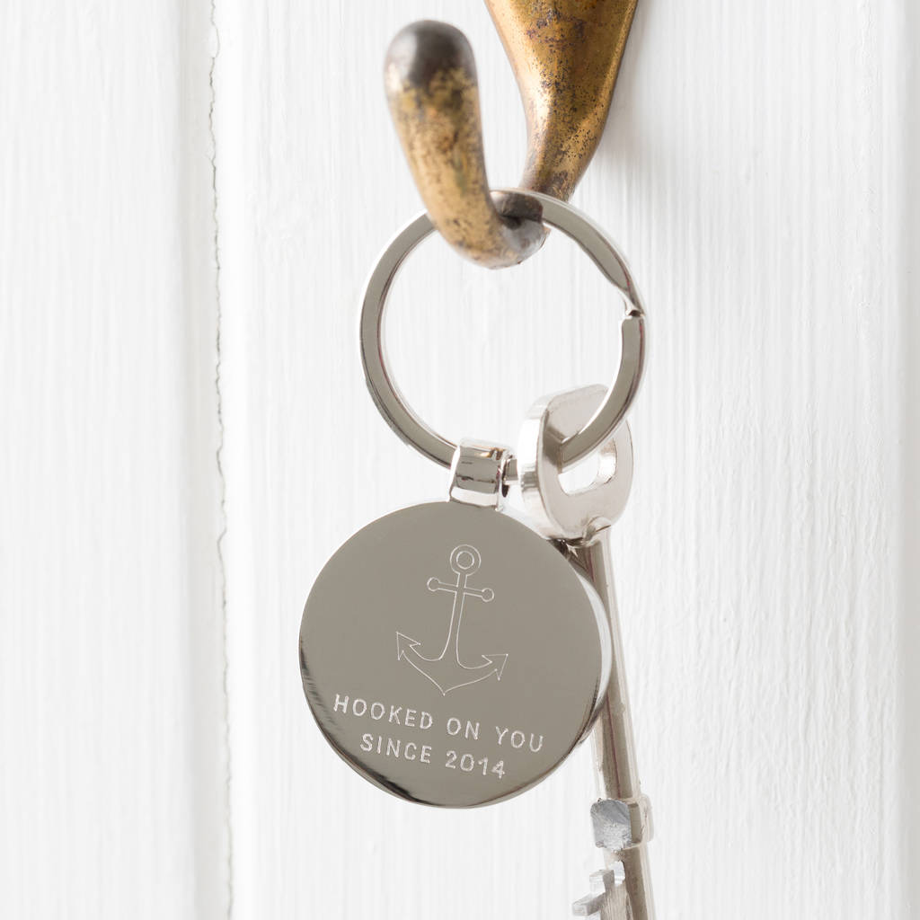 Personalised Hooked On You Keyring