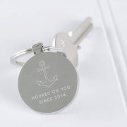 Personalised Hooked On You Keyring