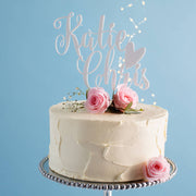 Personalised Love Heart Couples Cake Topper