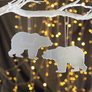Personalised Mirrored Polar Bear Decoration