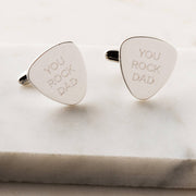 Personalised Plectrum Cufflinks