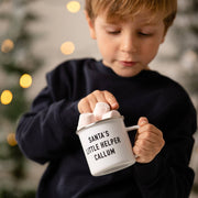 Personalised Santa's Little Helper Enamel Mug