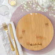 Personalised Spring Family Round Chopping Board