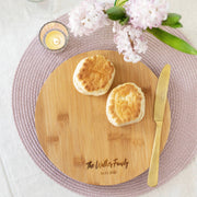 Personalised Spring Family Round Chopping Board