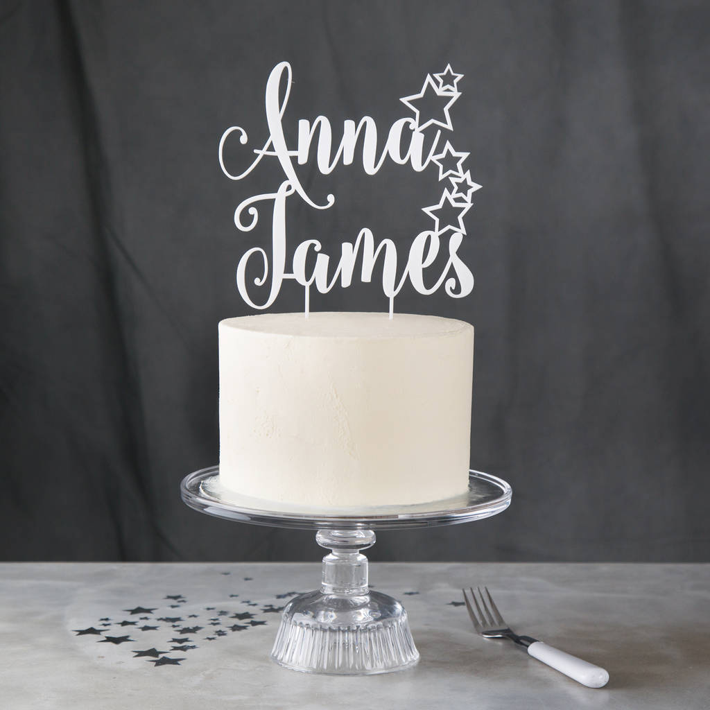 Personalised Star Couples Cake Topper