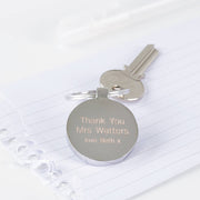 Personalised Thank You Teacher Keyring