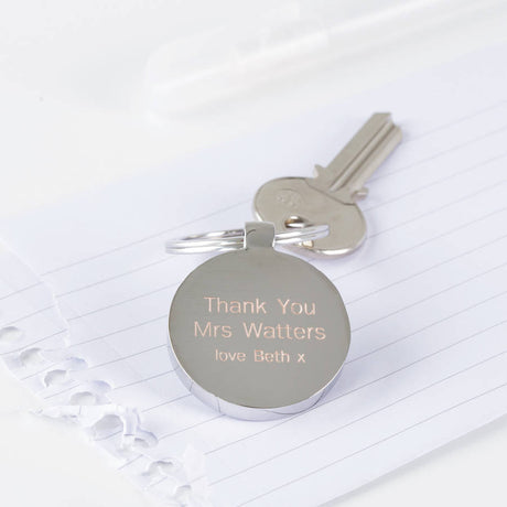 Personalised Thank You Teacher Keyring