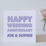 Personalised Wedding Anniversary Card