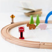 Personalised Wooden City And Countryside Train Set