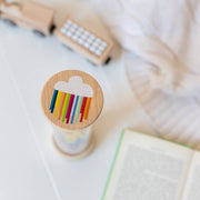 Personalised Wooden Rainbow Rainmaker Toy