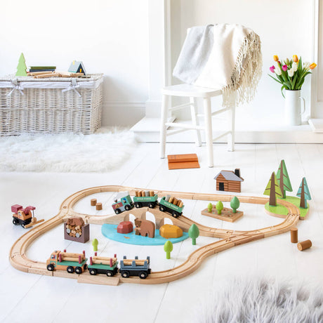 Personalised Wooden Wild Pines Train Set