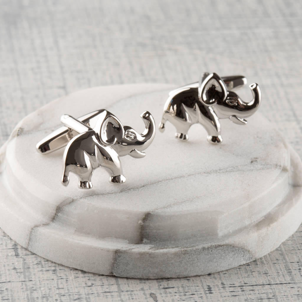 Silver Elephant Cufflinks