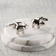 Silver Pig Cufflinks