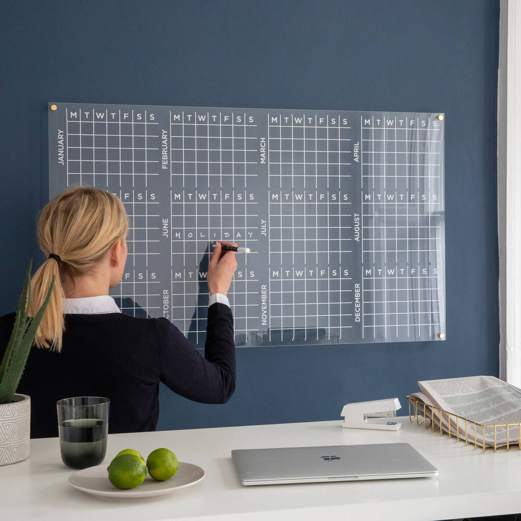 SECONDS Year To View Home Office Calendar