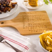 Father's Day Handwriting BBQ Recipe Chopping Board