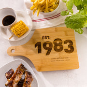 Personalised Father's Day Retro Year Chopping Board