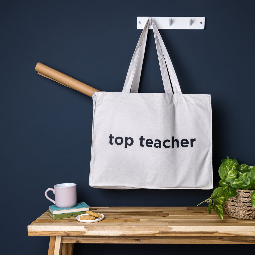 Personalised Top Teacher Large Shopper Tote Bag