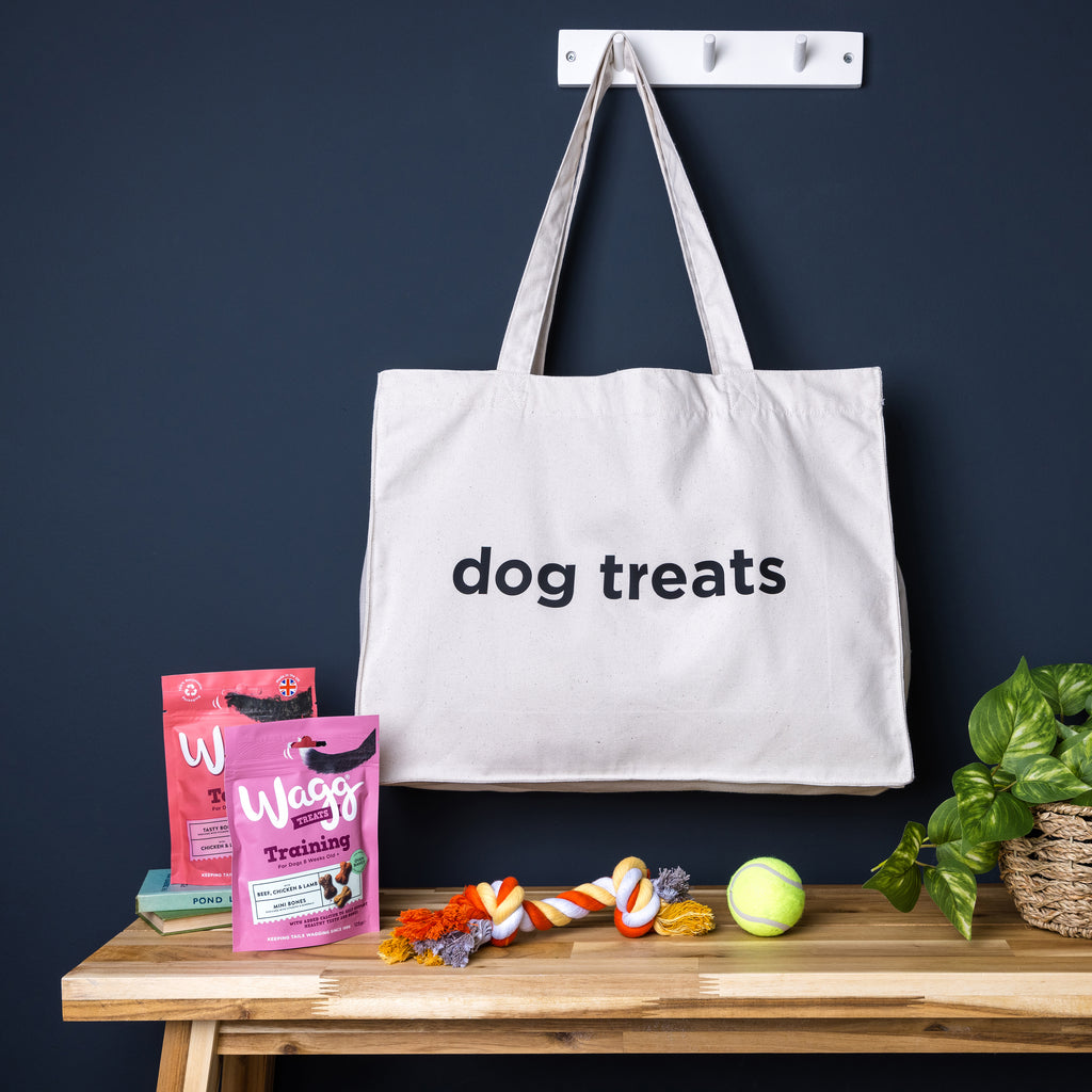 Personalised Dog Treat Shopper Tote Bag Gift Set