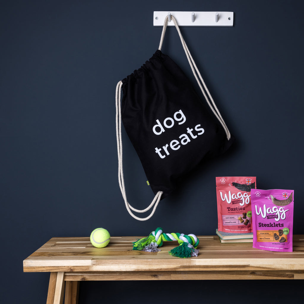 Personalised Dog Treat Drawstring Bag Gift Set