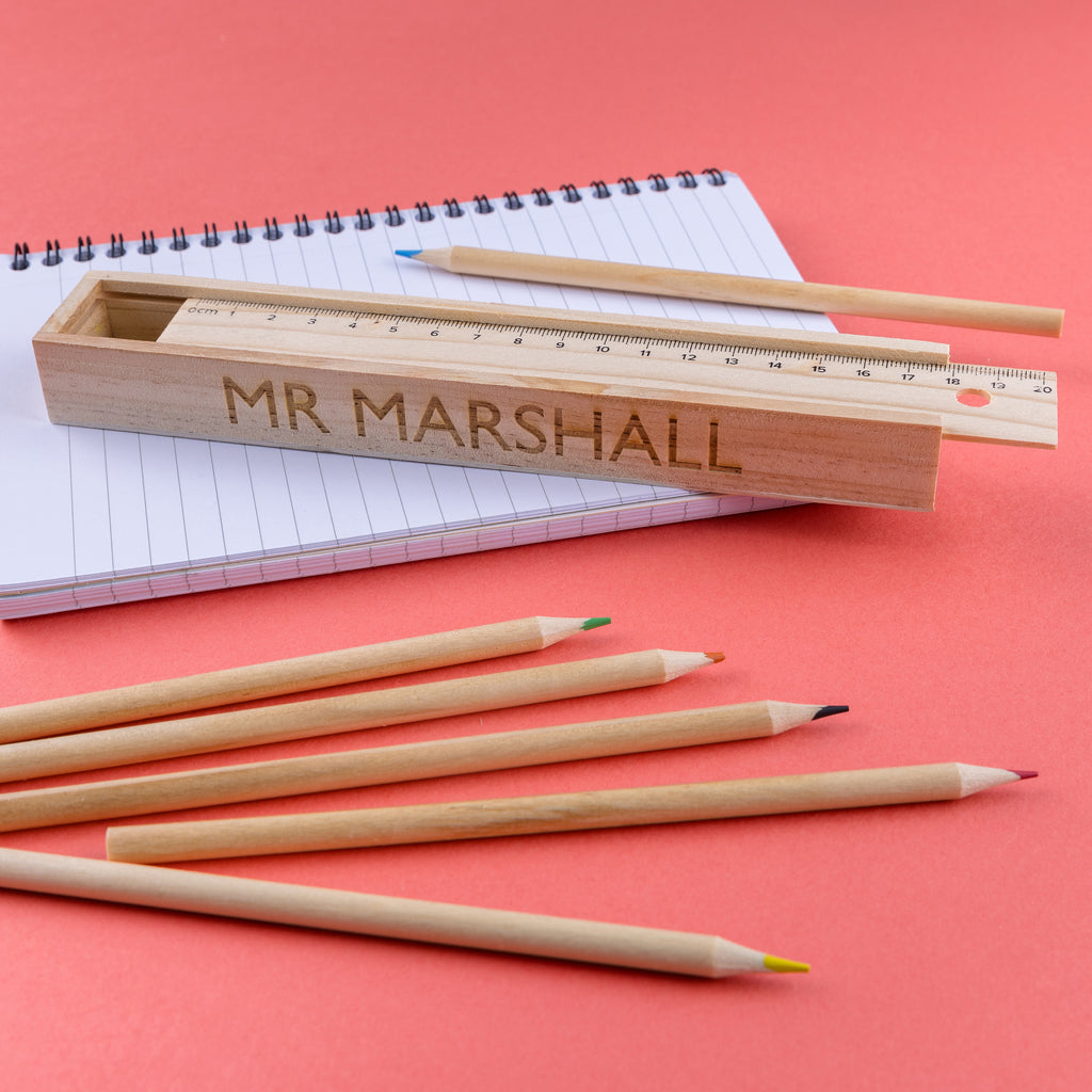 Personalised New Term Teacher Pencil Case Box