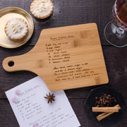 Personalised Handwriting Christmas Recipe Chopping Board
