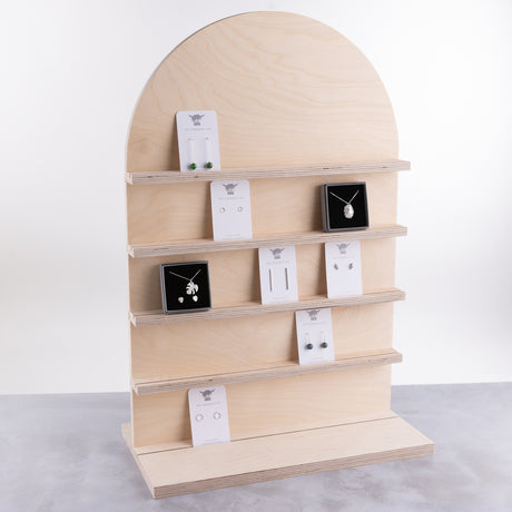 Birch Plywood Curved Jewellery Display Stand