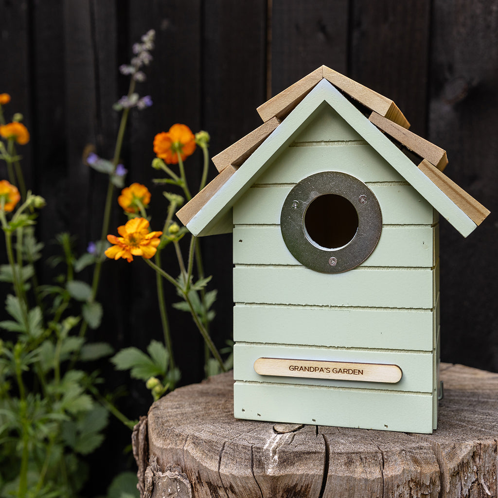 Personalised Wooden Garden Bird Nest Box