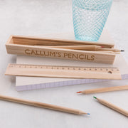 Personalised Wooden Pencil Case Box