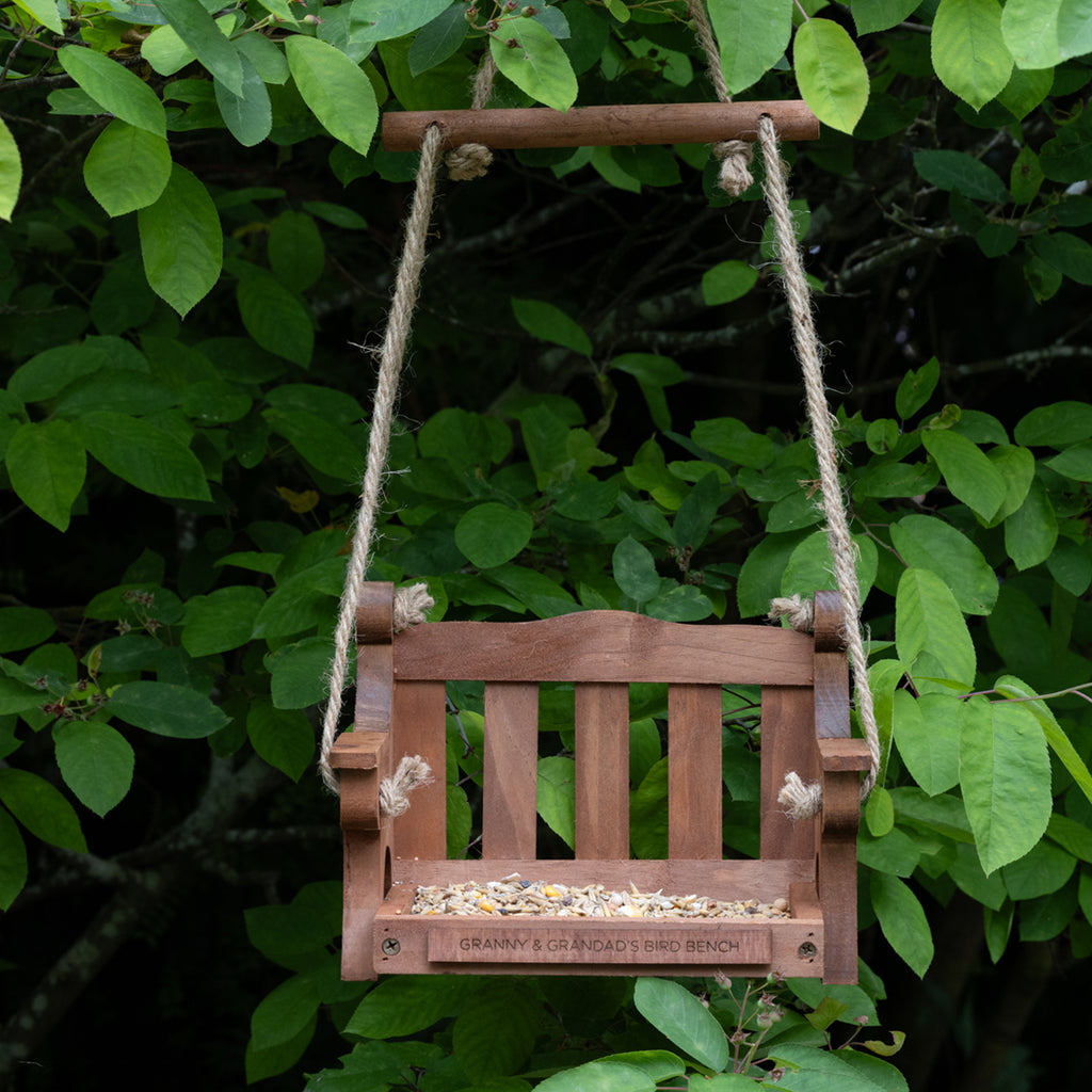 Personalised Wooden Garden Swing Bird Feeder