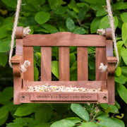 Personalised Wooden Garden Swing Bird Feeder