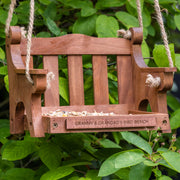 Personalised Wooden Garden Swing Bird Feeder