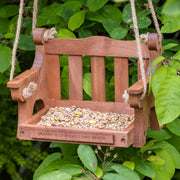 Personalised Wooden Garden Swing Bird Feeder