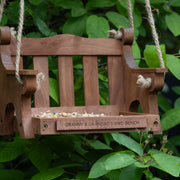 Personalised Wooden Garden Swing Bird Feeder