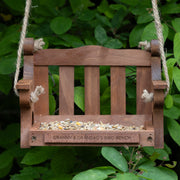 Personalised Wooden Garden Swing Bird Feeder