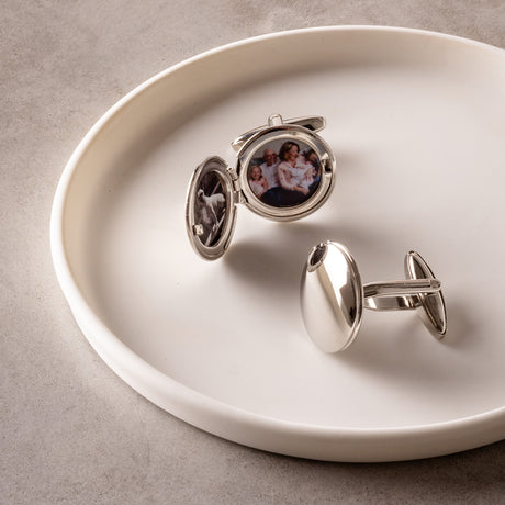 Personalised Locket Cufflinks For Father's Day