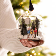 Personalised Family Photo Christmas Globe Dome