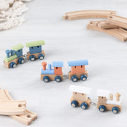 Engraved Christening Polar Wooden Name Train Set