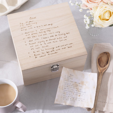 Personalised Handwriting Recipe Wooden Box For Her