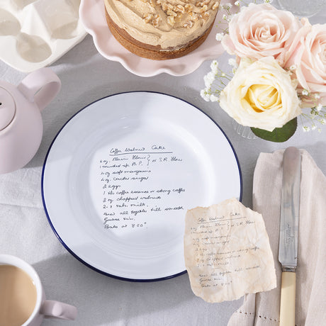 Personalised Handwriting Recipe Enamel Plate For Her