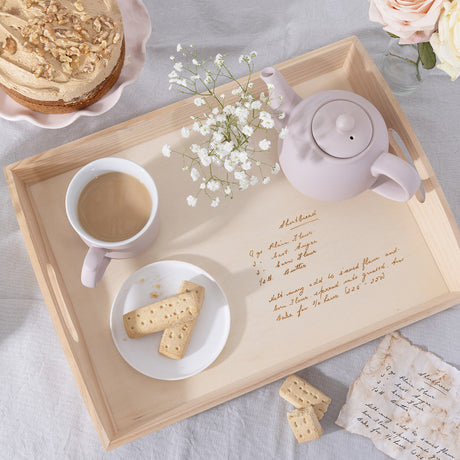 Personalised Handwriting Recipe Wooden Tray For Her