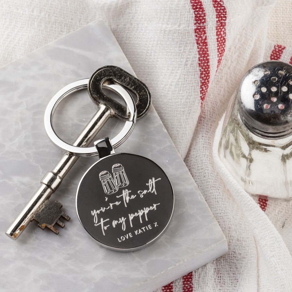 Personalised Salt To My Pepper Valentines Day Keyring