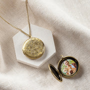 Personalised Vintage Antique Gold Round Photo Locket For Her