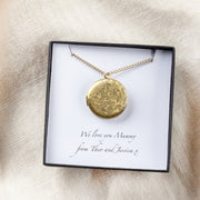 Personalised Vintage Antique Gold Round Photo Locket For Her