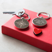 Personalised Engraved Compass Keyring For Her