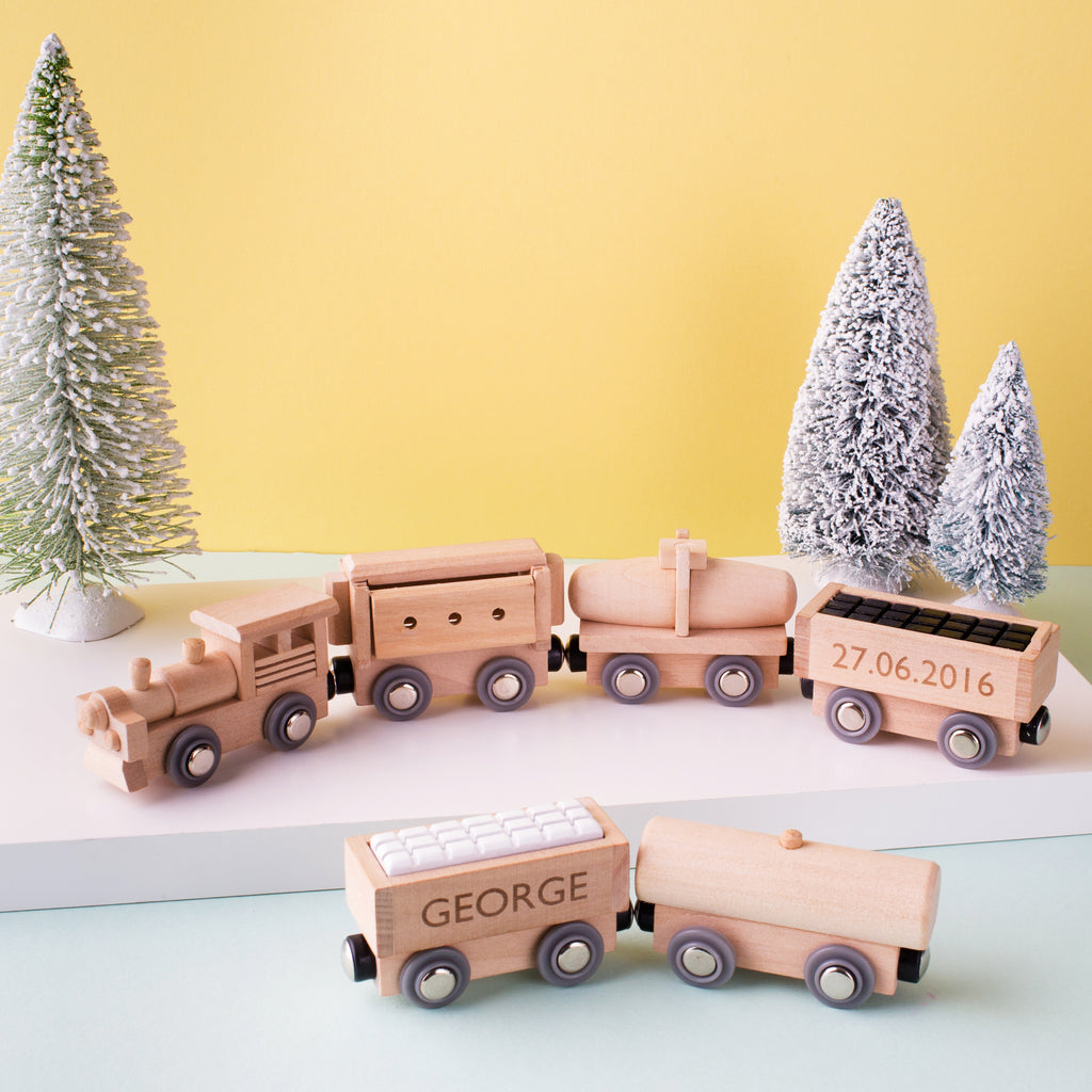 Personalised Wooden Train Set