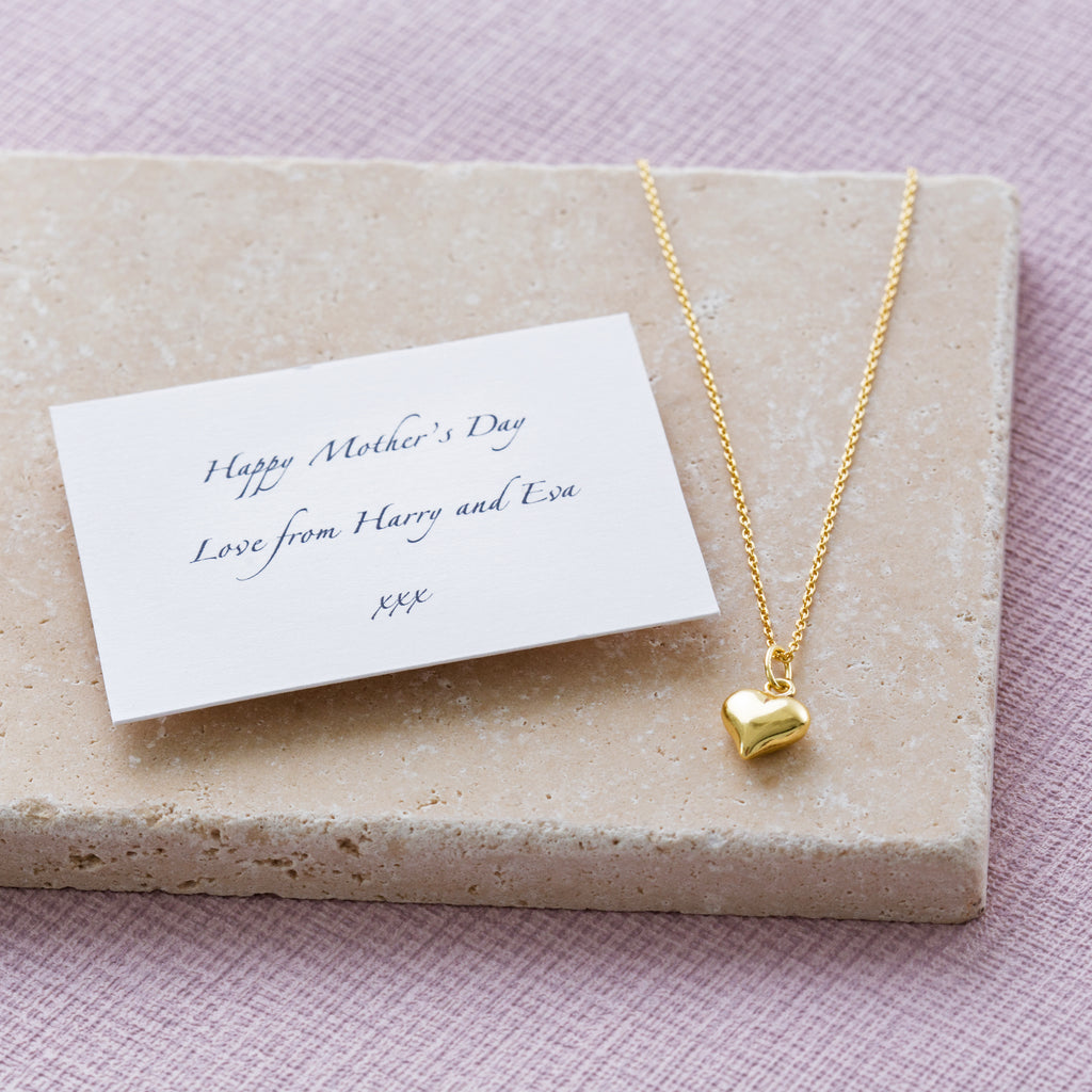 Personalised Heart Of Gold Necklace