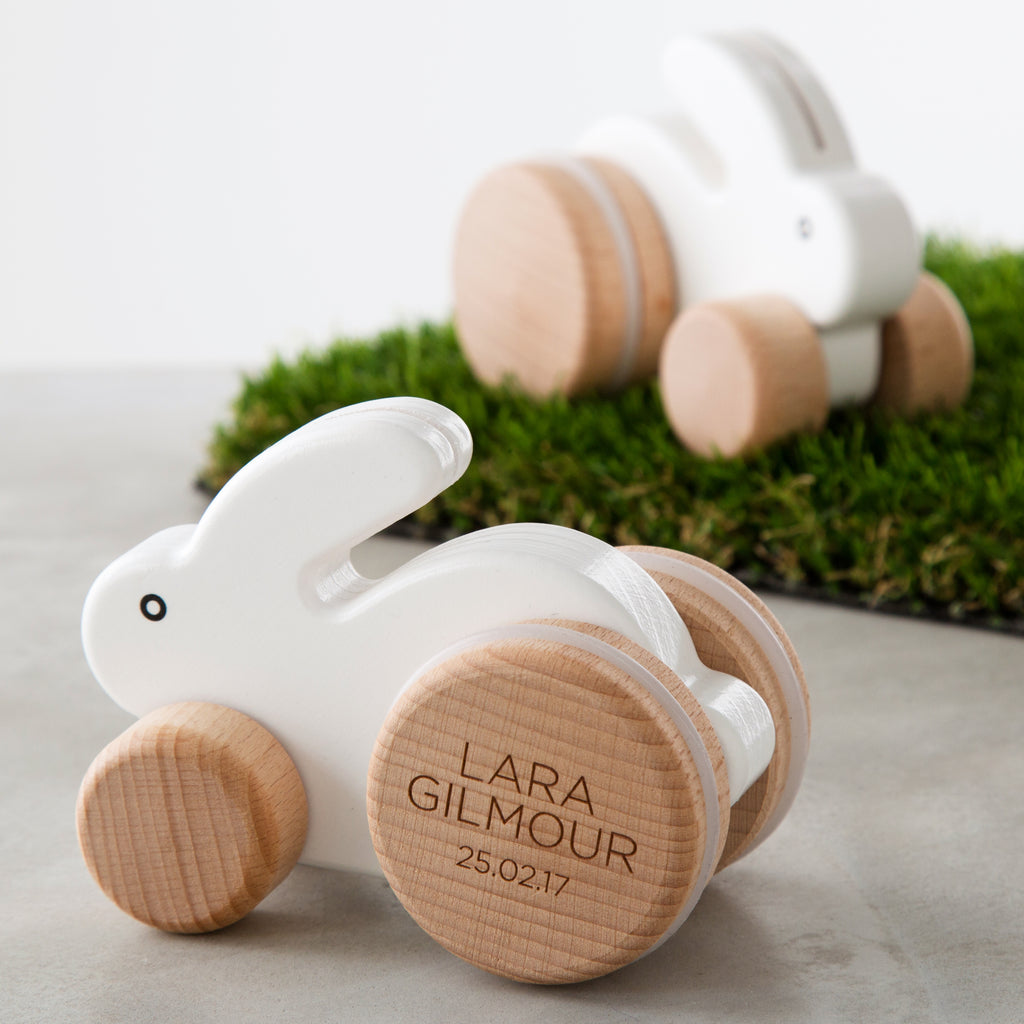 Personalised Wooden Rabbit Toy